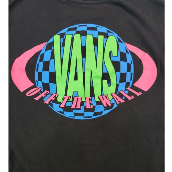 Vans | Black Long Sleeve T-Shirt with Neon Graphics | Size Small - Picture 5 of 5